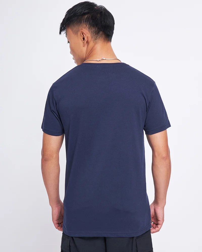 bewakoof  Men's Navy Blue Karma Graphic Printed T-shirt for Men | Best Price UAE